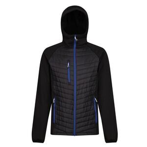 Regatta Mens Navigate Quilted Hybrid Jacket / Black/New Royal